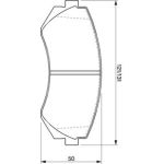 BOSCH 0 986 424 489 Bremsbelagsatz, Scheibenbremse