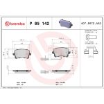 Bremsbelagsatz, Scheibenbremse P 85 142 Bremsbelagsatz, Scheibenbremse P 85 142