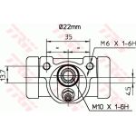 TRW BWH375 Radbremszylinder
