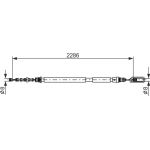 BOSCH 1 987 477 569 Seilzug, Feststellbremse