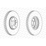 Ferodo DDF1584C-1 Bremsscheibe PREMIER Coat+ disc Ferodo DDF1584C-1 Bremsscheibe PREMIER Coat+ disc