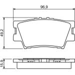 BOSCH 0 986 494 346 Bremsbelagsatz, Scheibenbremse BOSCH 0 986 494 346 Bremsbelagsatz, Scheibenbremse
