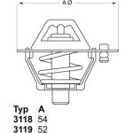 Thermostat, Kühlmittel 3119.82D3 Thermostat, Kühlmittel 3119.82D3