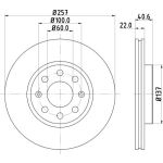 Bremsscheibe 8DD 355 112-581 Bremsscheibe 8DD 355 112-581