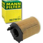 MANN-FILTER HU 716/2 x Ölfilter mit Dichtung, Filtereinsatz MANN-FILTER HU 716/2 x Ölfilter mit Dichtung, Filtereinsatz