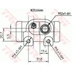 TRW BWF128 Radbremszylinder TRW BWF128 Radbremszylinder
