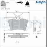 Delphi LP2254 Bremsbelagsatz, Scheibenbremse Delphi LP2254 Bremsbelagsatz, Scheibenbremse