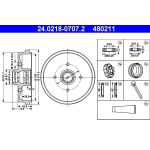 Bremstrommel 24.0218-0707.2
