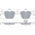 BOSCH 0 986 424 612 Bremsbelagsatz, Scheibenbremse BOSCH 0 986 424 612 Bremsbelagsatz, Scheibenbremse