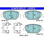 ATE 13.0470-5512.2 Bremsbelagsatz, Scheibenbremse Ceramic ATE 13.0470-5512.2 Bremsbelagsatz, Scheibenbremse Ceramic