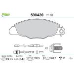 Valeo 598420 Bremsbelagsatz, Scheibenbremse Valeo 598420 Bremsbelagsatz, Scheibenbremse