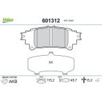 Valeo 601312 Bremsbelagsatz, Scheibenbremse Valeo 601312 Bremsbelagsatz, Scheibenbremse