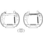 Bremsbackensatz 8DB 355 003-711 Bremsbackensatz 8DB 355 003-711