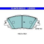 ATE 13.0470-5533.2 Bremsbelagsatz, Scheibenbremse Ceramic ATE 13.0470-5533.2 Bremsbelagsatz, Scheibenbremse Ceramic