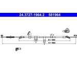 ATE 24.3727-1964.2 Seilzug, Feststellbremse ATE 24.3727-1964.2 Seilzug, Feststellbremse