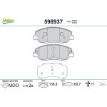 Valeo 598937 Bremsbelagsatz, Scheibenbremse Valeo 598937 Bremsbelagsatz, Scheibenbremse