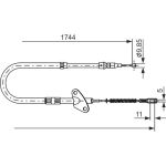 BOSCH 1 987 477 121 Seilzug, Feststellbremse