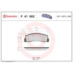 Brembo P 41 002 Bremsbelagsatz, Scheibenbremse PRIME LINE Brembo P 41 002 Bremsbelagsatz, Scheibenbremse PRIME LINE