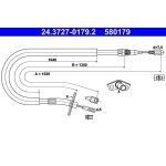 ATE 24.3727-0179.2 Seilzug, Feststellbremse ATE 24.3727-0179.2 Seilzug, Feststellbremse