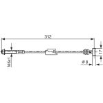 BOSCH 1 987 477 517 Seilzug, Feststellbremse BOSCH 1 987 477 517 Seilzug, Feststellbremse