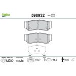 Valeo 598932 Bremsbelagsatz, Scheibenbremse Valeo 598932 Bremsbelagsatz, Scheibenbremse