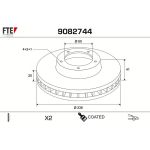 FTE 9082744 Bremsscheibe COATED RANGE FTE 9082744 Bremsscheibe COATED RANGE