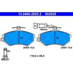ATE 13.0460-2925.2 Bremsbelagsatz, Scheibenbremse ATE 13.0460-2925.2 Bremsbelagsatz, Scheibenbremse