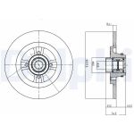 Delphi BG9025RSC Bremsscheibe Delphi BG9025RSC Bremsscheibe