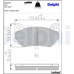 Delphi LP1774 Bremsbelagsatz, Scheibenbremse Delphi LP1774 Bremsbelagsatz, Scheibenbremse
