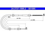 Seilzug, Feststellbremse 24.3727-1095.2 Seilzug, Feststellbremse 24.3727-1095.2