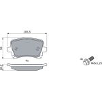 BOSCH 0 986 494 053 Bremsbelagsatz, Scheibenbremse