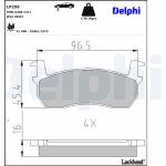 Delphi LP259 Bremsbelagsatz, Scheibenbremse Delphi LP259 Bremsbelagsatz, Scheibenbremse
