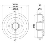 Bremstrommel 8DT 355 300-381