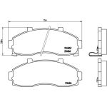 Brembo P 30 044 Bremsbelagsatz, Scheibenbremse PRIME LINE