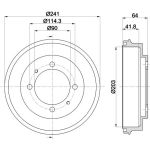 Bremstrommel 8DT 355 300-841