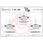 Brembo P 85 085 Bremsbelagsatz, Scheibenbremse PRIME LINE Brembo P 85 085 Bremsbelagsatz, Scheibenbremse PRIME LINE