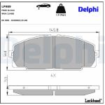 Delphi LP989 Bremsbelagsatz, Scheibenbremse Delphi LP989 Bremsbelagsatz, Scheibenbremse