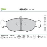 Valeo 598038 Bremsbelagsatz, Scheibenbremse Valeo 598038 Bremsbelagsatz, Scheibenbremse