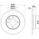 Bremsscheibe 8DD 355 100-051