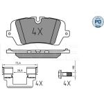 Bremsbelagsatz, Scheibenbremse 025 257 2016/PD Bremsbelagsatz, Scheibenbremse 025 257 2016/PD