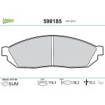 Valeo 598185 Bremsbelagsatz, Scheibenbremse Valeo 598185 Bremsbelagsatz, Scheibenbremse