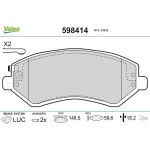 Valeo 598414 Bremsbelagsatz, Scheibenbremse Valeo 598414 Bremsbelagsatz, Scheibenbremse