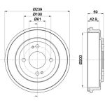 Bremstrommel 8DT 355 301-981