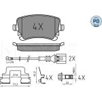 Meyle 025 233 2617-1/PD Bremsbelagsatz, Scheibenbremse MEYLE-PD: Advanced performance and design