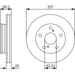 BOSCH 0 986 479 R53 Bremsscheibe