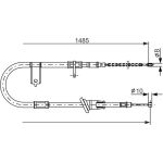 BOSCH 1 987 477 614 Seilzug, Feststellbremse BOSCH 1 987 477 614 Seilzug, Feststellbremse