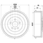Hella 8DT 355 301-591 Bremstrommel Hella 8DT 355 301-591 Bremstrommel