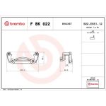 Bremssattelhaltersatz F BK 022