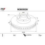 FTE 9082839 Bremsscheibe COATED RANGE FTE 9082839 Bremsscheibe COATED RANGE