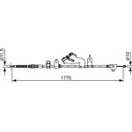 BOSCH 1 987 482 655 Seilzug, Feststellbremse BOSCH 1 987 482 655 Seilzug, Feststellbremse